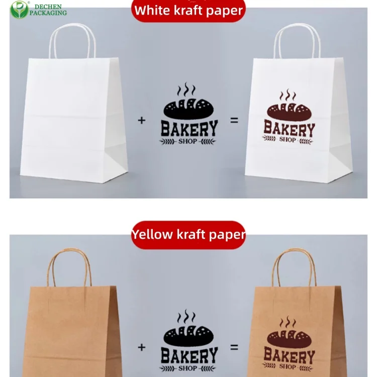 White Paper Bags With Handles Wholesale